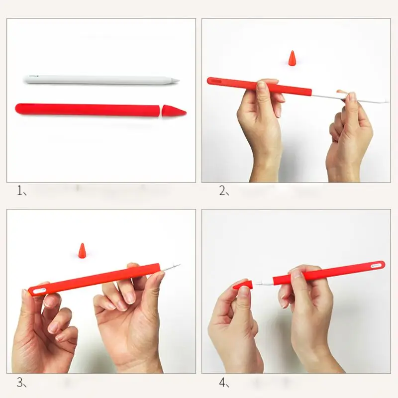 Защитный чехол из мягкого силикона с сцепление кожного покрова для Apple Pencil 2nd
