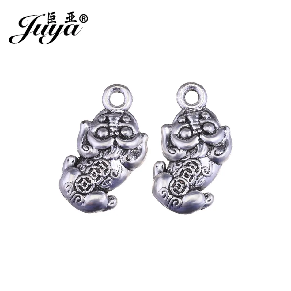 15pcs/lot Silver Plated Luckly Toad Angle Pendant Charms Fit Women Charm Bracelets &amp Necklaces Jewelry Making Diy JUYA AO0628 | Украшения