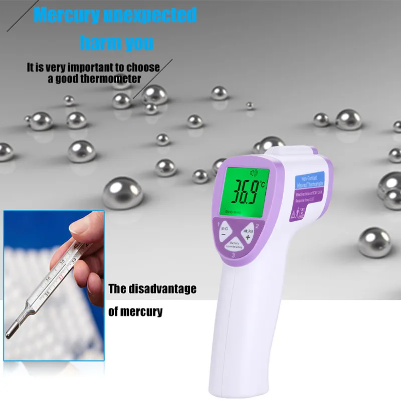 New2020 Thermometer Infrared Diagnostic-tool Digital For Baby Non Contact Body Temperature Measure 3-Color Backlight | Красота и