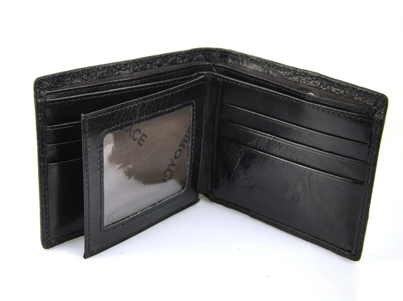 Мужской винтажный короткий бумажник из натуральной кожи двойной держатель для