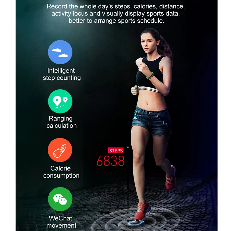 Смарт браслет TimeOwner P1 Plus фитнес с пульсометром и напоминанием о звонках