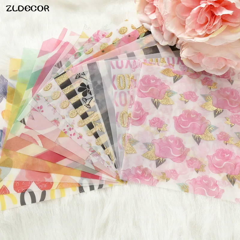 Цветочный узор веллум бумага для скрапбукинга счастливый планнер/Создание