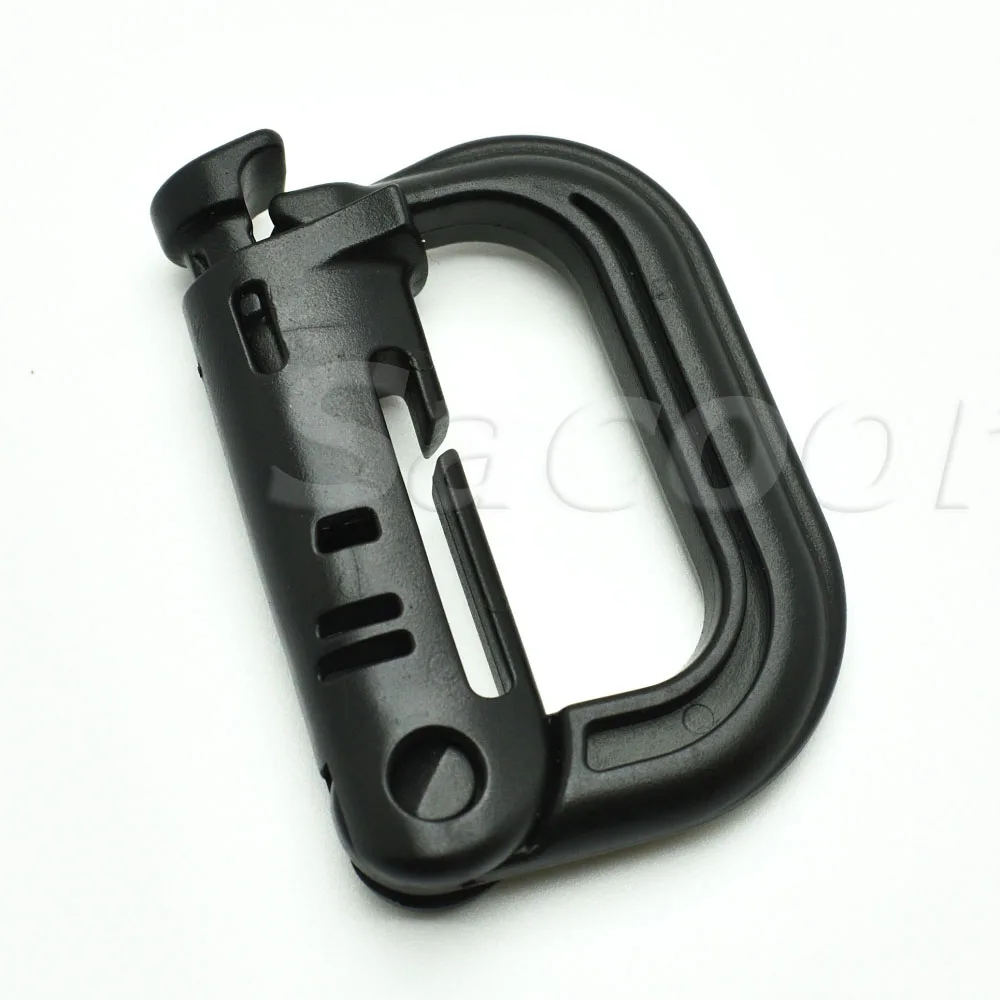 10 шт./лот пластиковая армейская защелкивающаяся D кольцевая многофункциональная