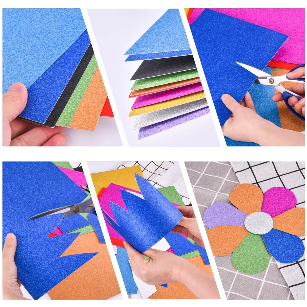 10 листов А4 блестящая бумага картонная искусство ремесла сверкающий знак