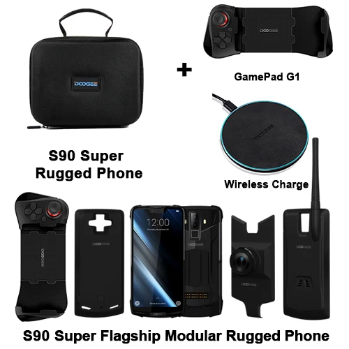 Super Big package IP68/IP69K DOOGEE S90 модульный прочный мобильный телефон 6,18 дюймов дисплей 5050 мАч Helio P60 Восьмиядерный 6 ГБ 128 ГБ Android 8,1 16,0 M Cam - Цвет: Super Big package
