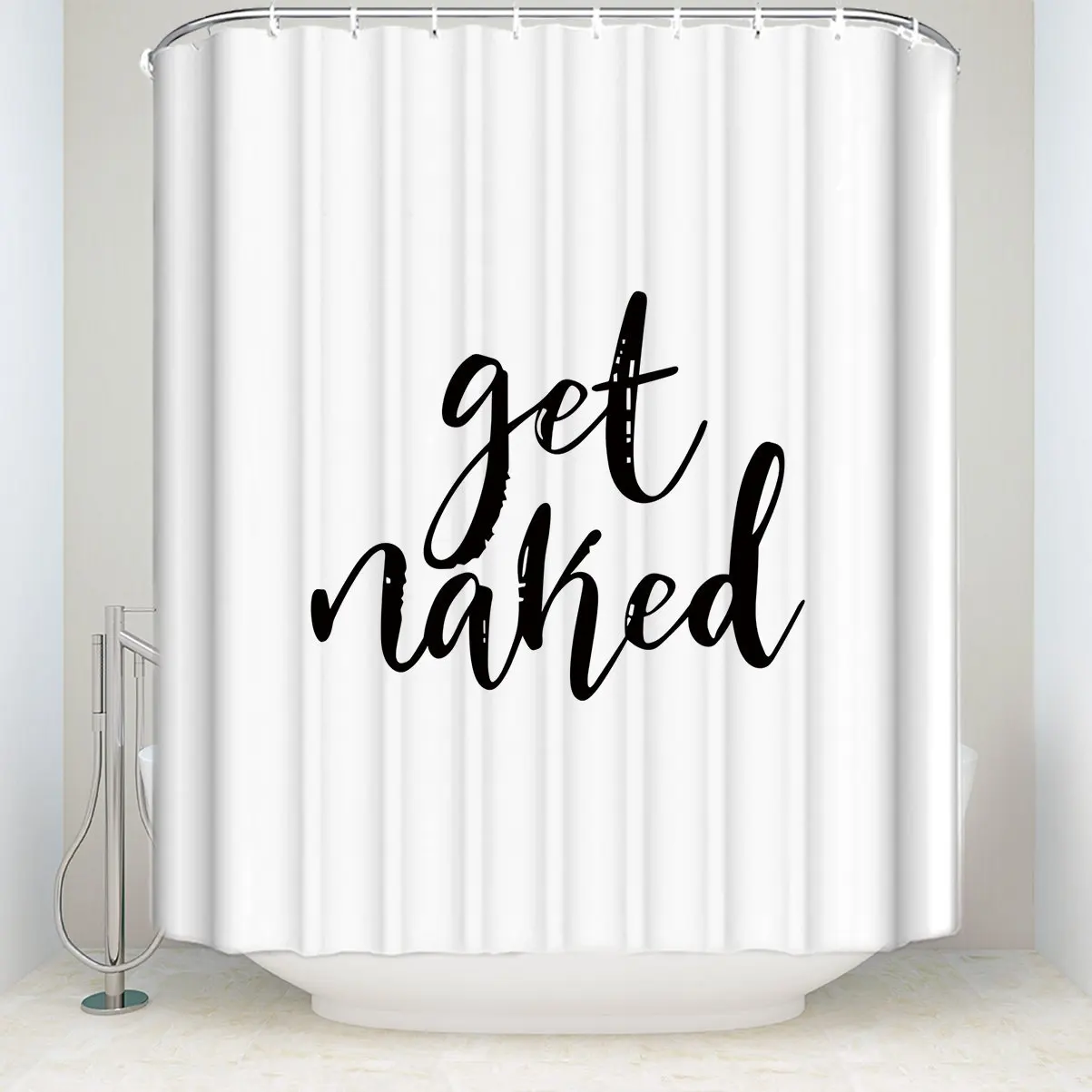 Домашняя белая занавеска для душа s украшения ванной-Обнаженная Черная | Дом и сад