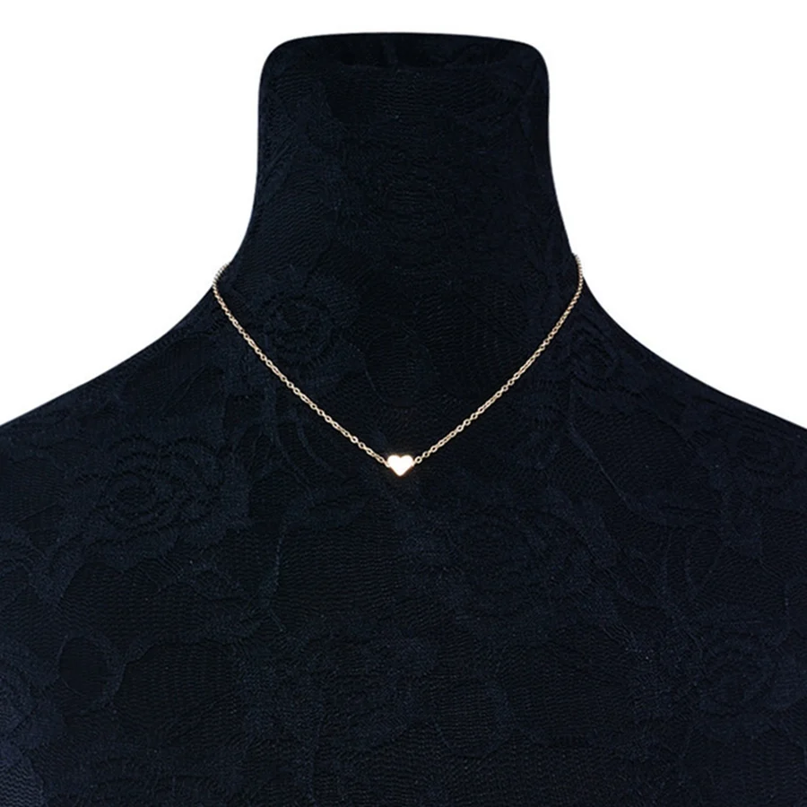 Богемное маленькое ожерелье-чокер любовь для женщин Золотая Серебряная цепочка