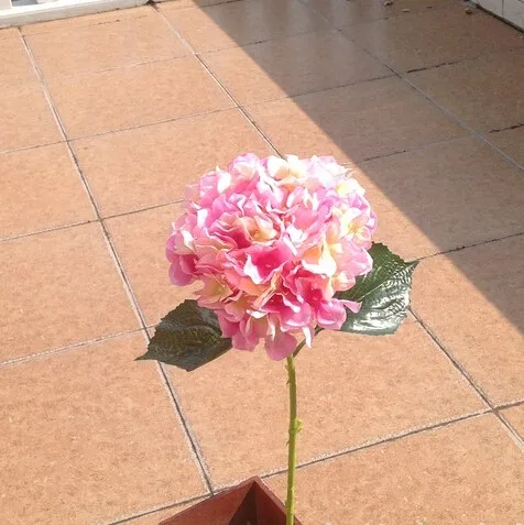 

Artificial Hydrangea Flower 80cm/31.5" Fake Silk Single Hydrangeas 6 Colors for Wedding Centerpieces Home Party Decorations