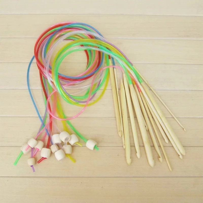 12 шт. круговые бамбуковые крючки для вязания 120 см|crochet hooks needles|bamboo crochet hookplastic |