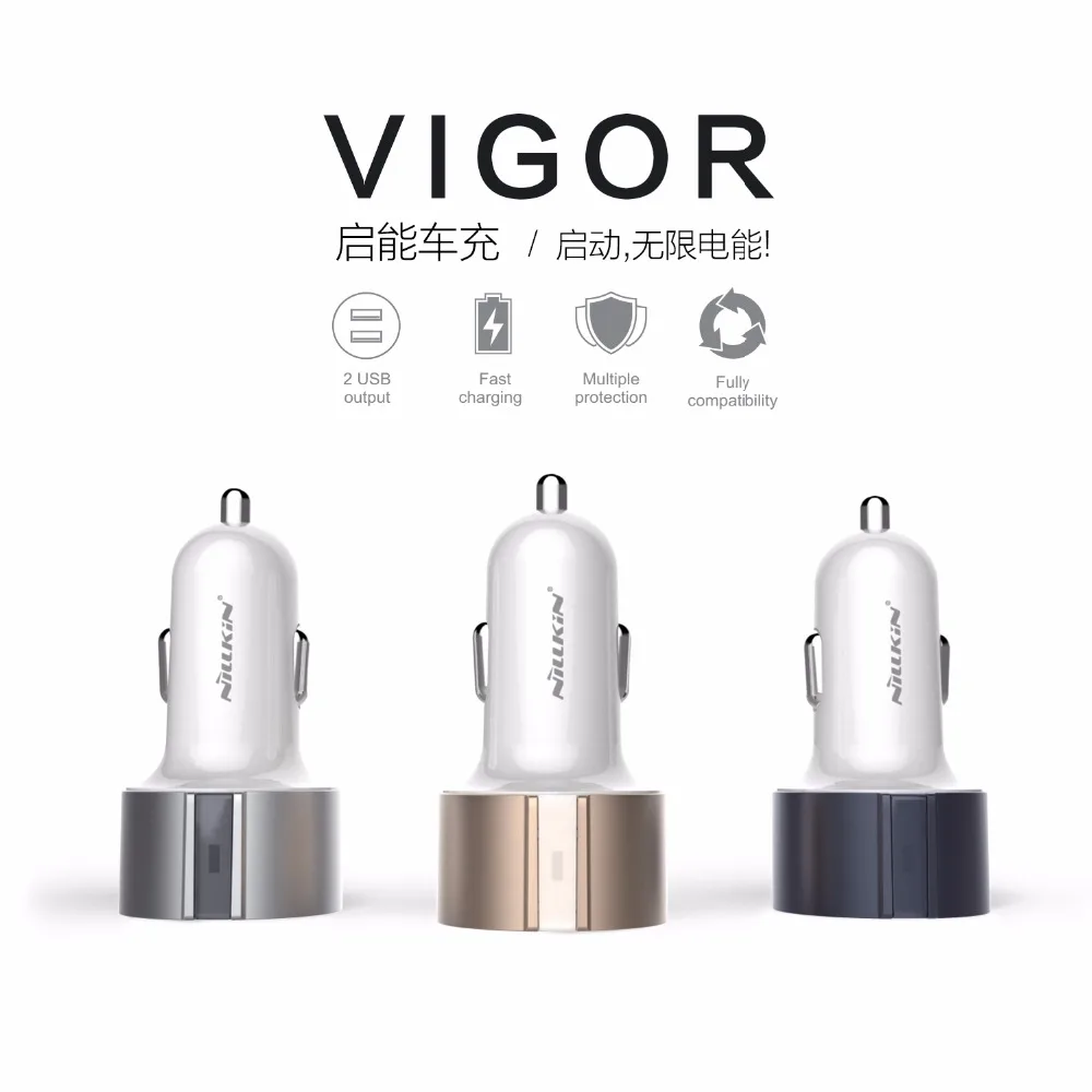 Автомобильное зарядное устройство Nillkin Vigor универсальное с двумя портами USB 5 В 3 4