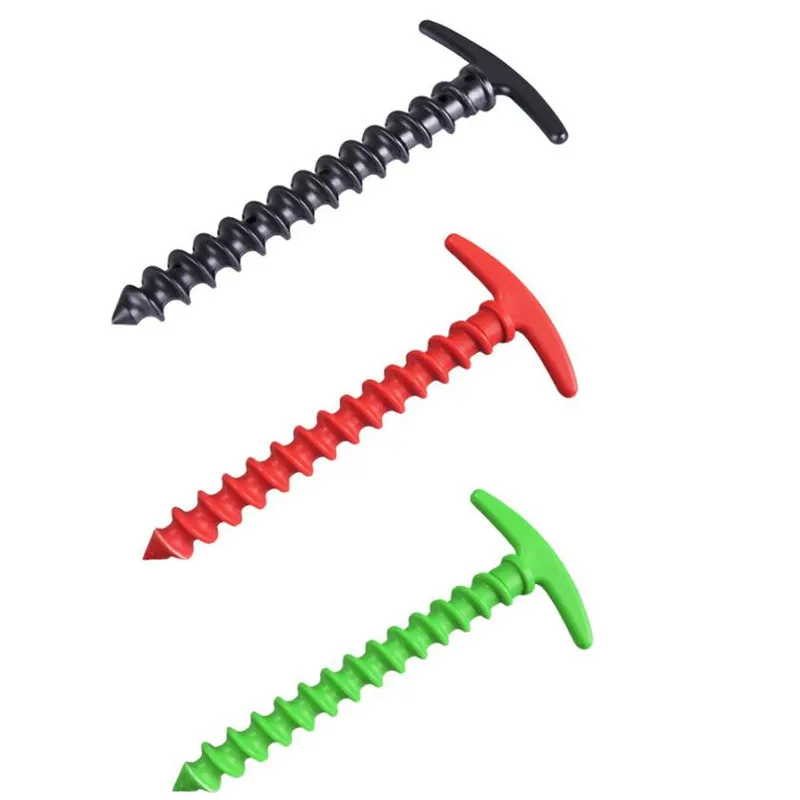 

Camping Tent Stakes Pegs Pins Lightweight Plastic Nylon Spiral Nails Outdoor Tent Accessories