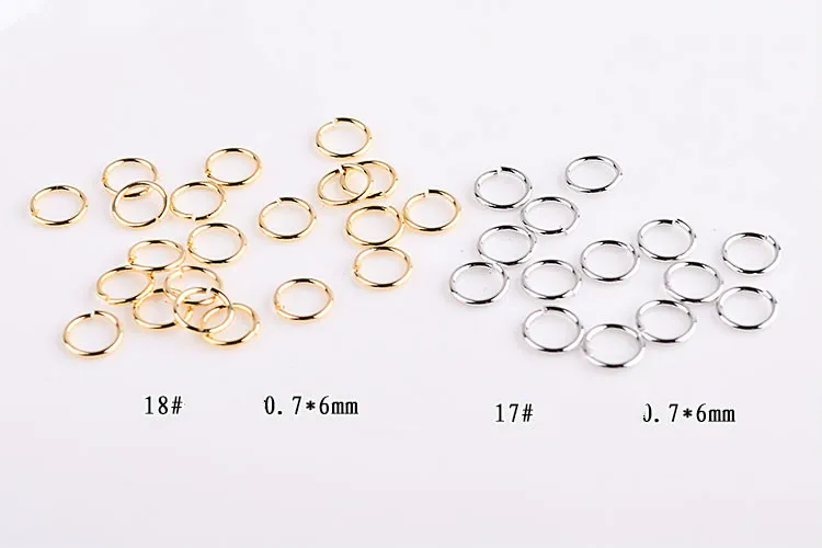 Ювелирное изделие, сделай сам, ювелирное изделие, чистая медь, 18 k, позолоченное, ультра-тонкое, открывающееся кольцо, серьги, звено, кольцо 0,7*8 мм