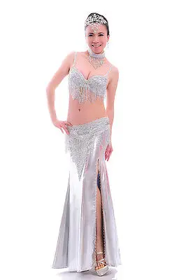 Костюм для танца живота комплект из 4 предметов: бюстгальтер ремень юбка и