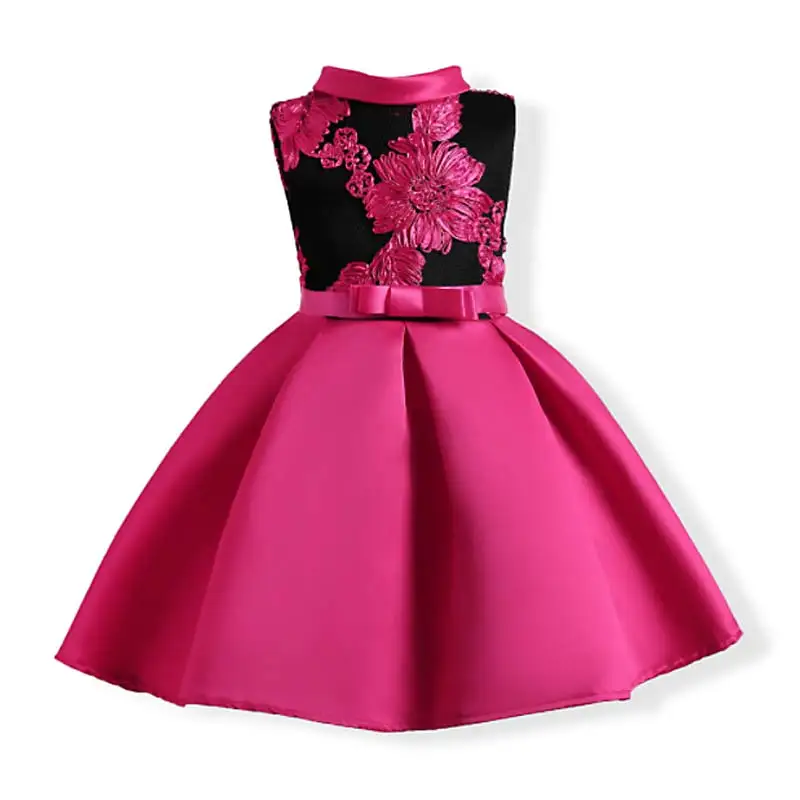 

Elegant Lace Flower Girls Party Dress Christmas Kids Dresses For Girls Princess Costumes Sleeveless Children Evening Dresses