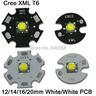 Светодиодный излучатель CREE XML XM-L T6 U2, 10 Вт, белый светодиод высокой мощности с 12 мм, 14 мм, 16 мм, 20 мм, черная или белая печатная плата для фонарика, 1 шт.