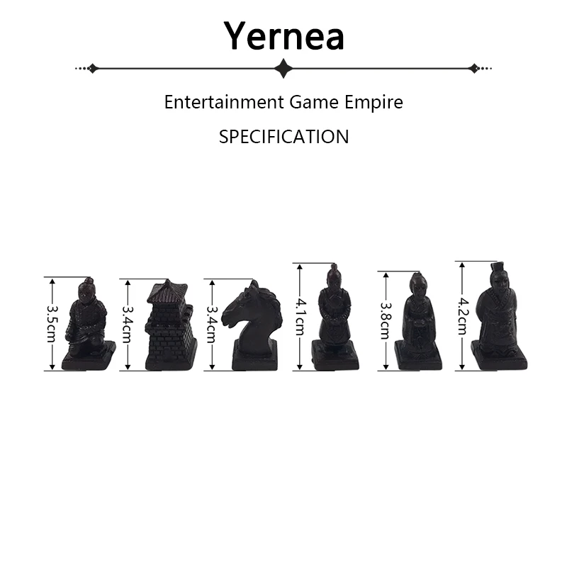 Деревянные шахматы Yernea китайские ретро Шахматы терракотовые воины деревянные