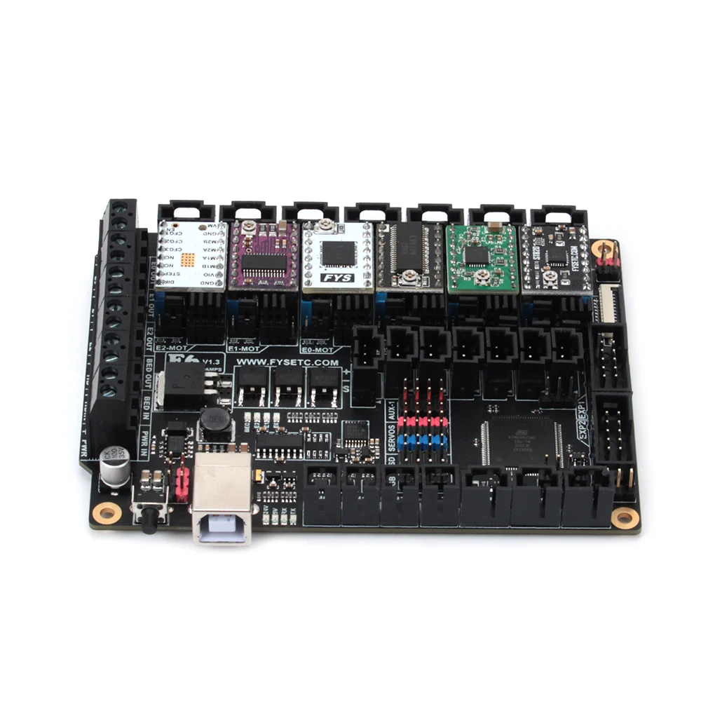 Материнская плата FYSETC F6 V1.3+ 6 шт. TMC2100/TMC2208v1.2/TMC2130v1.2/DRV8825/S109/A4988/ST820 VS SKR V1.3