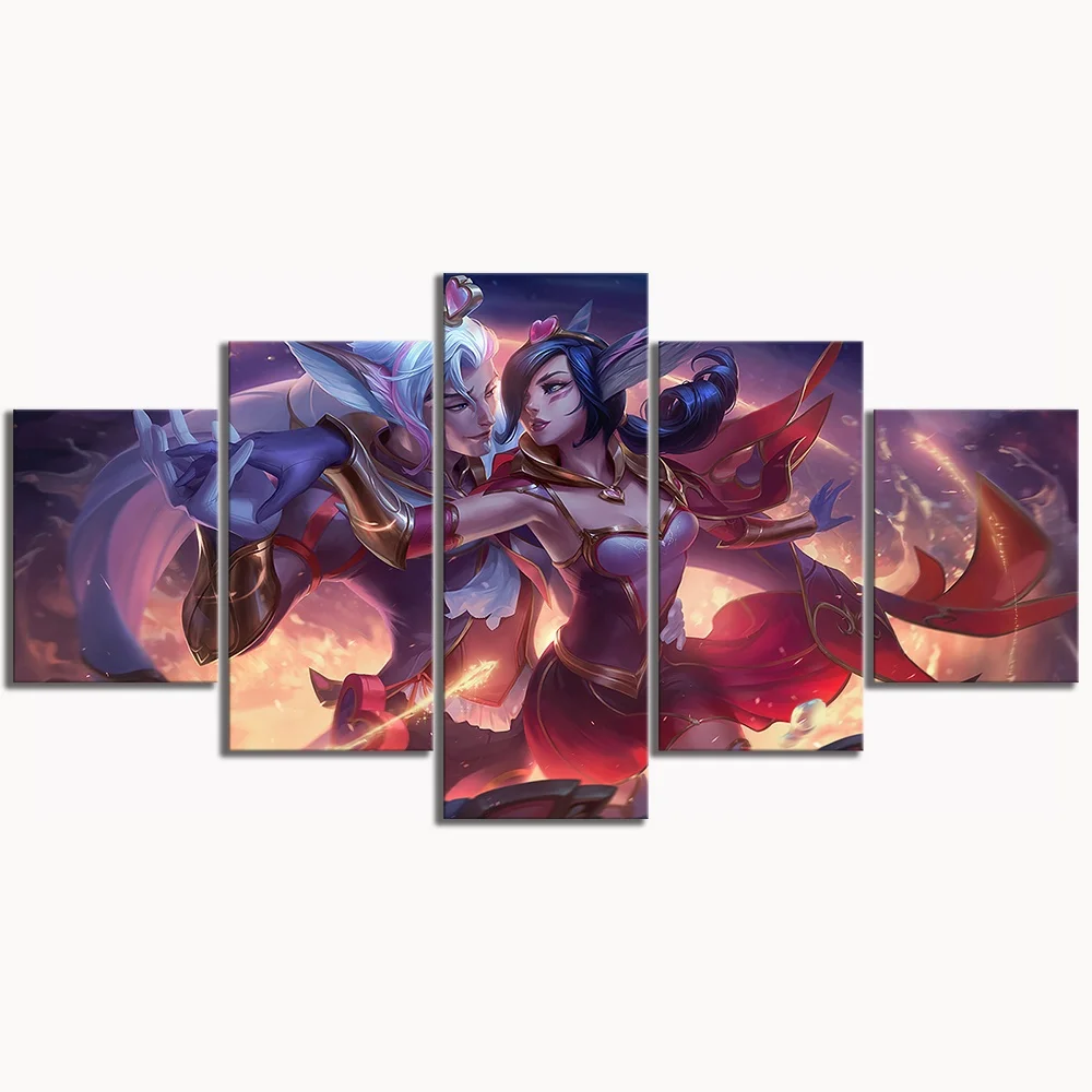 5 шт. картина постер холст стены Искусство Лига Легенд Xayah Современная печатная