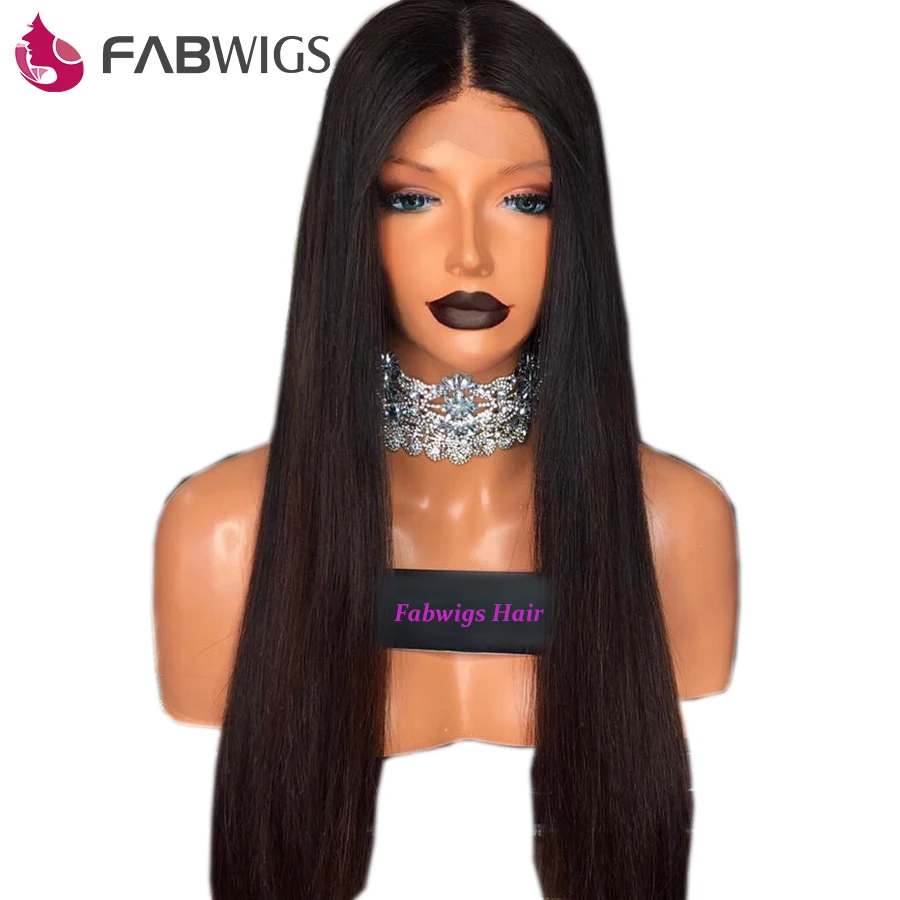 Fabwigs предварительно выщипанные полностью кружевные человеческие волосы парики с