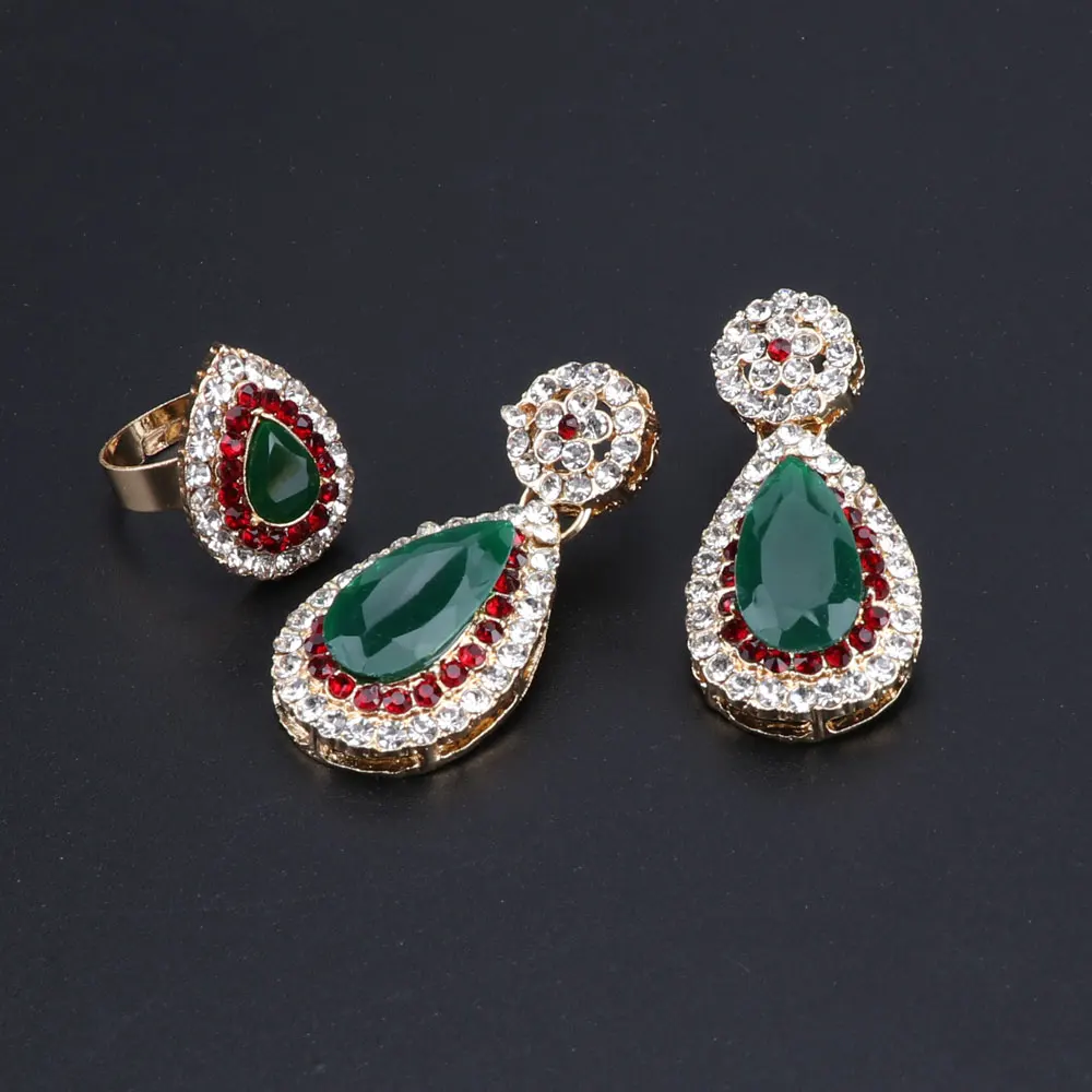 Изысканный комплект ювелирных изделий в Дубае роскошный золотой цвет