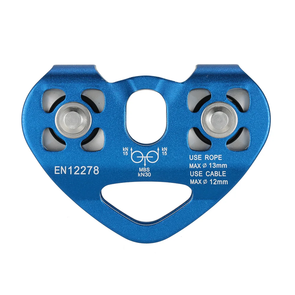 Ликсада 30кН канатное каретное шкив с шарикоподшипником на открытом воздухе, скалолазные аксессуары для ледолазания и спелеологии, спасание, алюминиевый сплав.