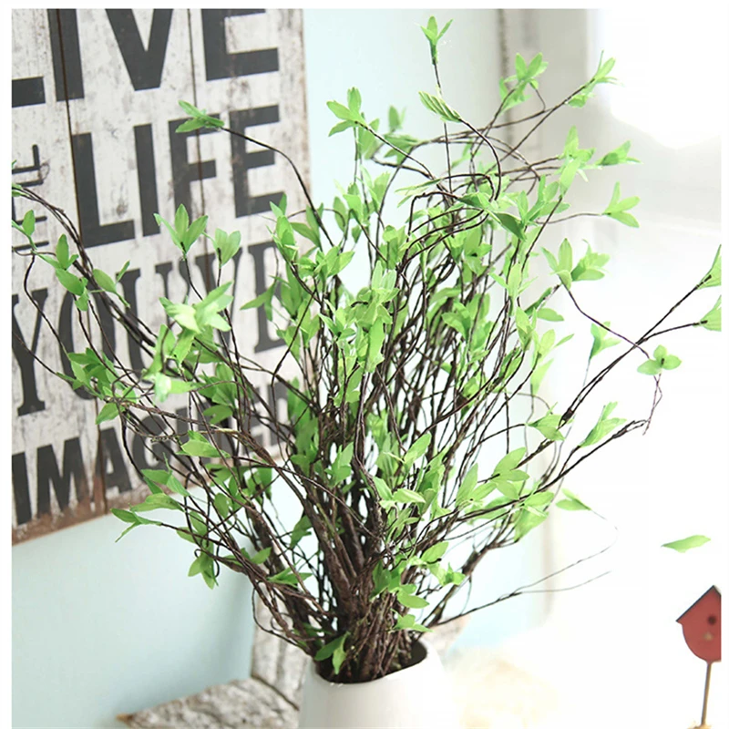 Willow Branch Artificial Flower Fake Bouquet For Wedding Home Table Decoration Chinese New Year | Дом и сад