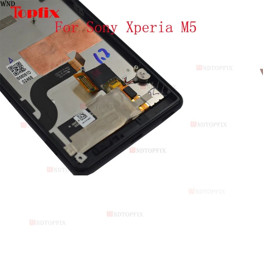 100%Tested For Sony Xperia M5 E5603 E5606 E5653 LCD Display Touch Screen Digitizer With Frame 5.0&quotInch Assembly Replacement | Мобильные