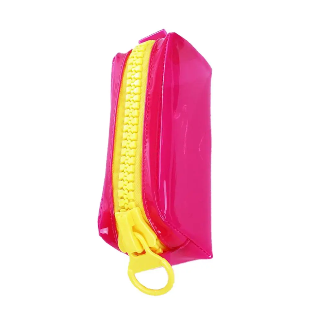 Прозрачный большой кожаный чехол для ручки на молнии тканевый пенал карандашей