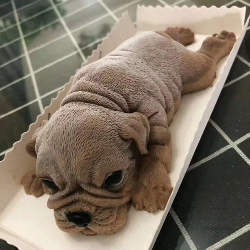 Силиконовая форма для милой собаки мусс шоколадный торт 3D Shar Pei мороженого пудинг