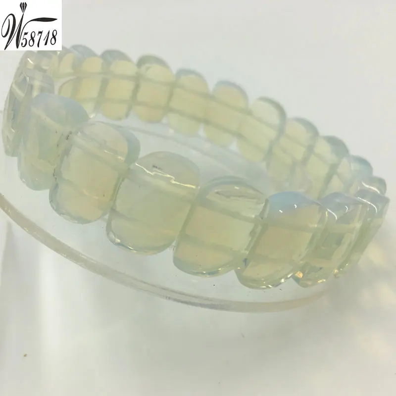 Opal FG8515 Унакит Flourite авантюрин Кристальный Сердолик Jaspe Howlite растягивающийся художественный растягивающийся браслет 7," WFH510 - Окраска металла: Opal FG8515