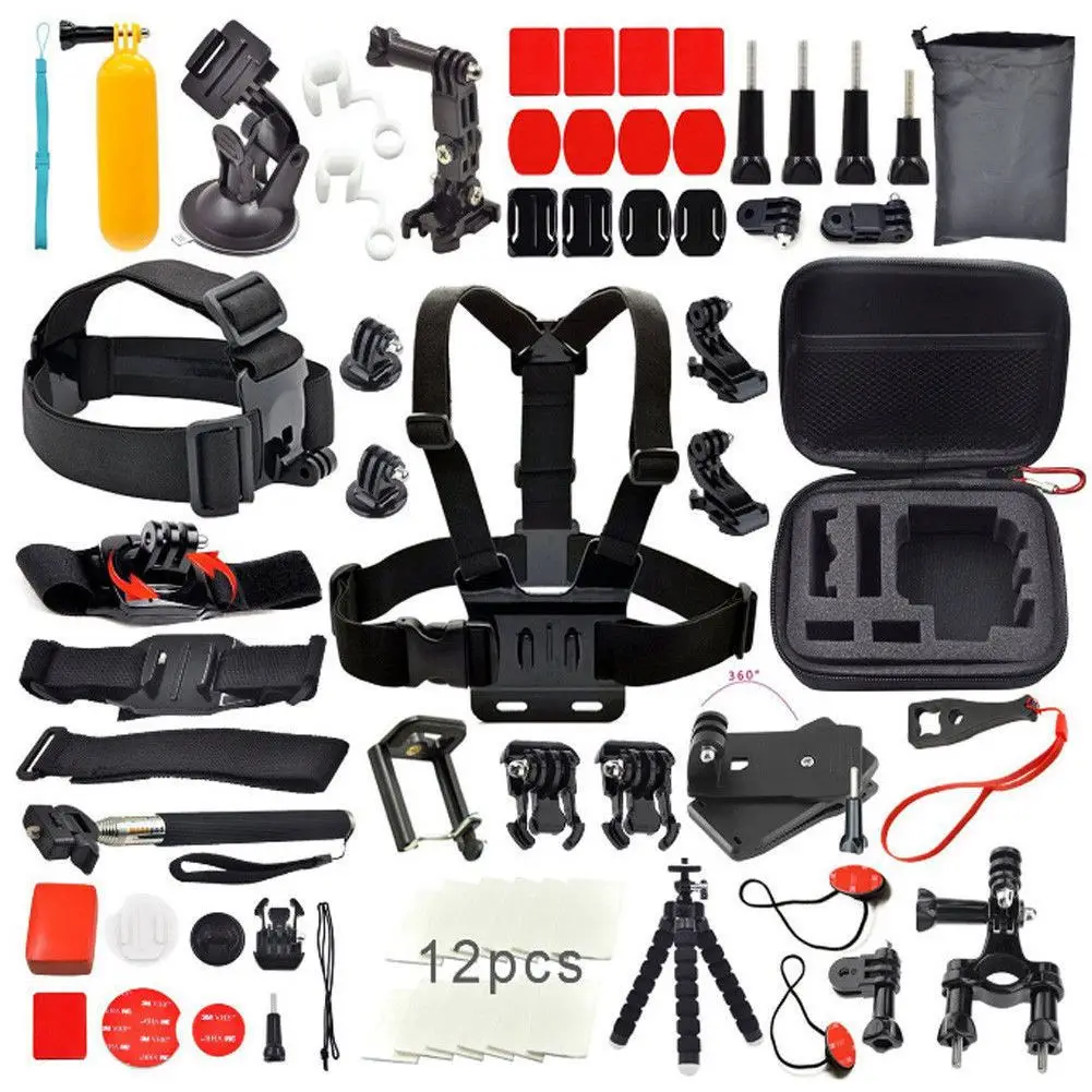 TOP For GoPro Go pro Hero 5 Accessories Set Kit Black 4/3+/3/2 1 | Электроника