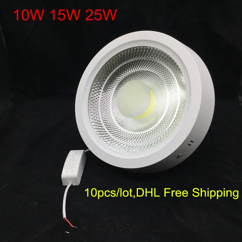 

Surface Mounted 10W 15W 25W LED Indoor light AC85-265V LED Ceiling Downlight Warm/Natural/Cold White 10pcs/lot,DHL Free shipping