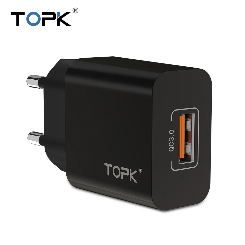 TOPK B143Q мини 18 Вт Quick Charge 3 0 USB зарядное устройство для iPhone samsung Xiaomi huawei мобильного