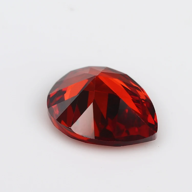 

50PCS 2x3~13x18mm Pear Shape Loose CZ Stone Garnet Color AAAAA Cubic zirconia Synthetic stone For Jewelry DIY Gems Stone