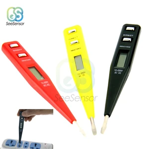 Электрический индикатор переменногопостоянного тока 12-250 В, измеритель напряжения, цифровой вольтметр, настенная розетка, детектор напряжения в розетке сенсор, тестер, ручка