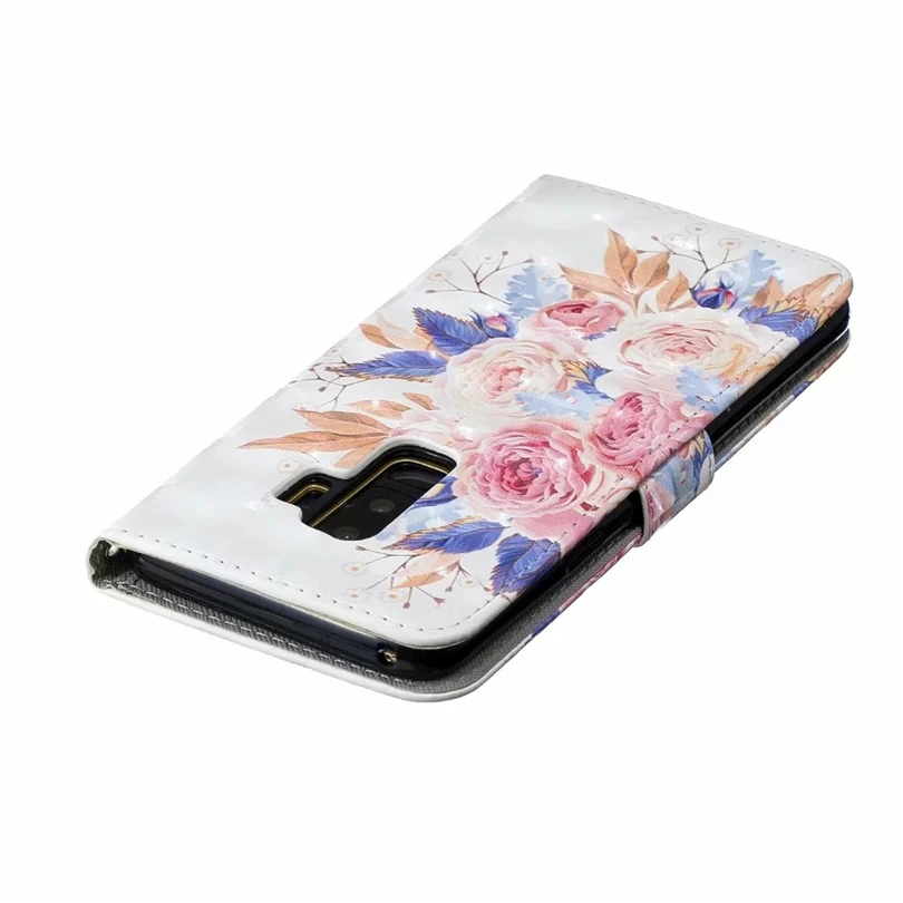 Роскошный чехол для телефона Samsung Galaxy S8 S9 S10E Plus кожаный чехол-кошелек с 3D рисунком