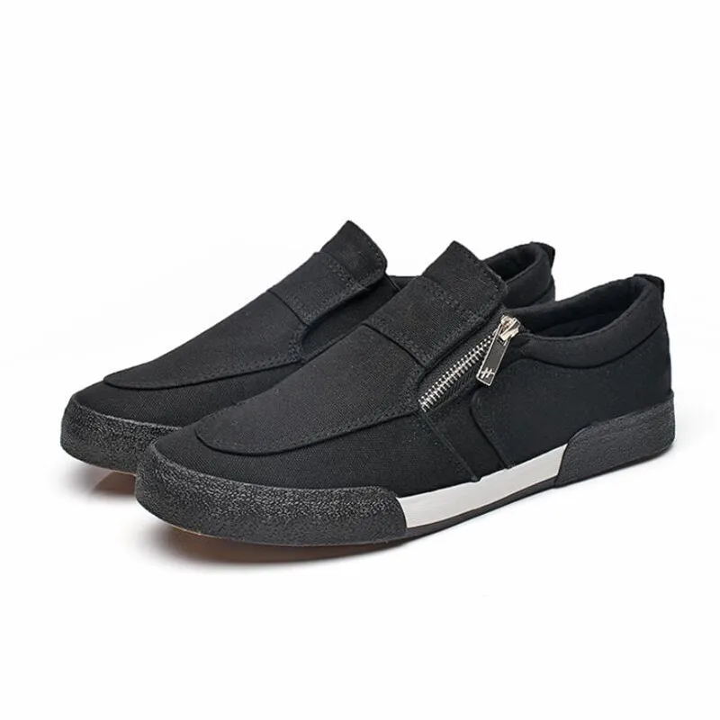 

Men Loafers Canvas Shoes 2018 Men's Casual Shoes Fashion Breathable Sneakers Men Footwear Spring Summer Plimsolls Black Shoes