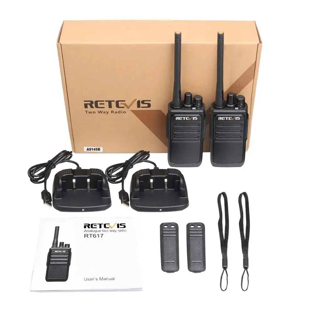 2 шт. портативная рация Retevis RT617 PMR446 FRS 16 каналов CTCSS/DCS TOT VOX | Мобильные телефоны и