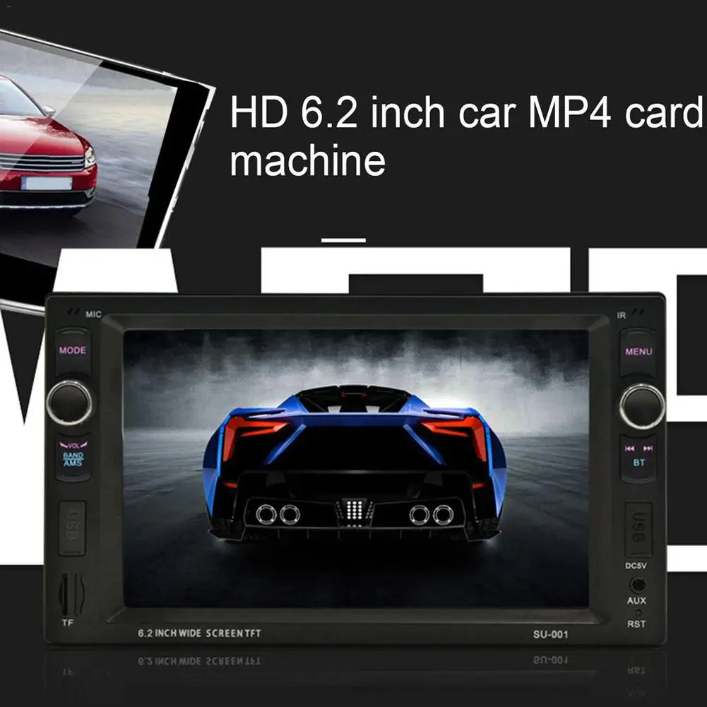 HD 6 2 дюймов автомобиля MP4 плеер с светодио дный Экран Поддержка карты чтения