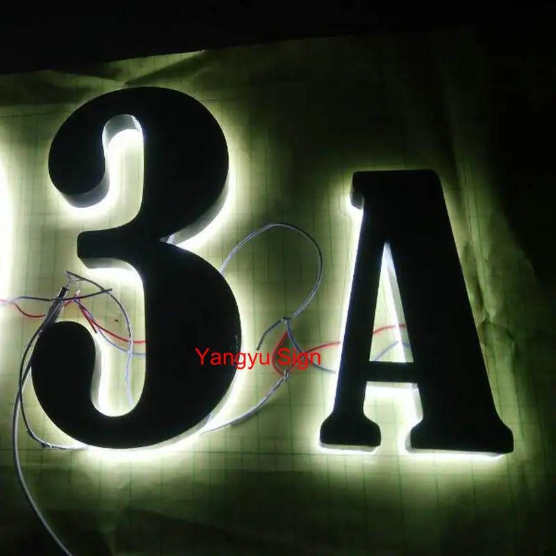 Сделанные на заказ светодиодные таблички из нержавеющей стали с подсветкой|sign