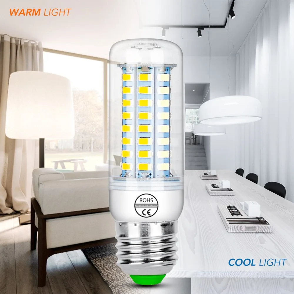 

E27 LED 220V Light Corn Bulb E14 Led Lamp 5730 SMD GU10 Bombillas Led Candle Light Bulbs 24 36 48 56 69 72leds Lampada for Home