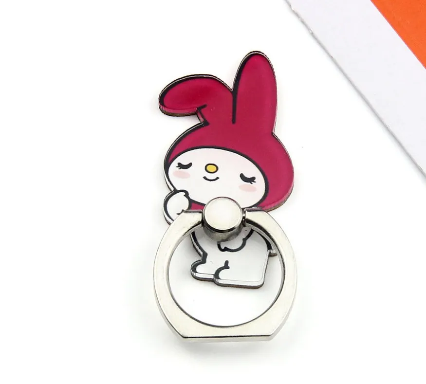 Мультфильм hello kitty металлический палец кольцо держатель 360 градусов вращающийся мобильный телефон стенд Универсальный 100 шт./лот