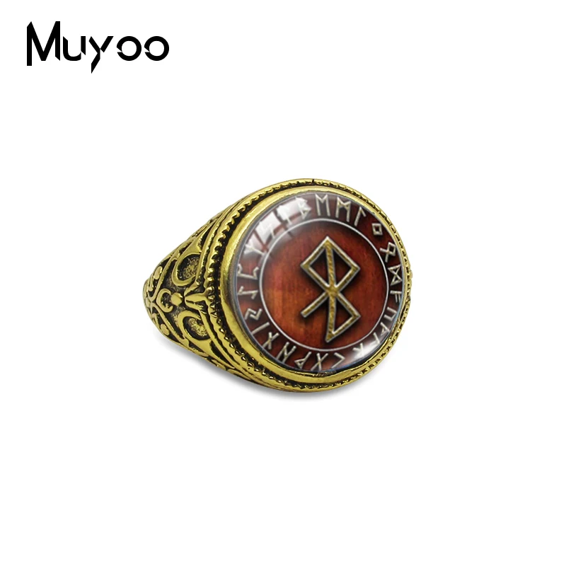 Викинги мир руны в руническом узоре стеклянный кабошон куполообразный модные кольца домин ювелирные изделия ручной работы антикварные кольца женские мужские ювелирные изделия