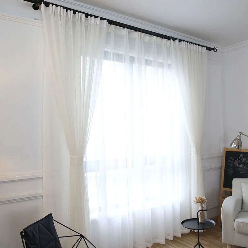 Innermor клетка жаккард тюль занавес s для гостиной мягкая занавеска кухни вуаль