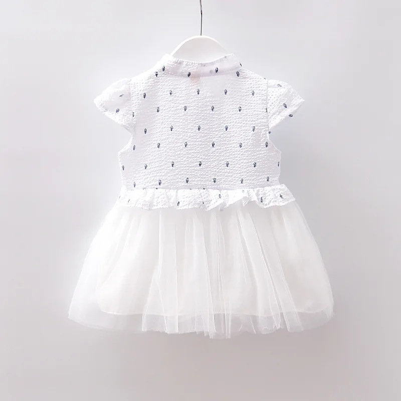 New Baby Girl Clothes Dress Casual Dot Patch Korean Summer Lovely Cotton Cute Pretty Clothing Children Kids Dresses | Детская одежда и