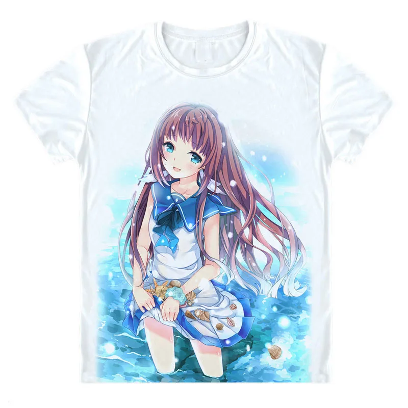 Японская аниме Nagi no Asukara футболка Manaka Mukaido Chisaki Hiradaira Lolita Sailor Kawaii Милая форменная футболка|t shirt|tee shirtshirt t |