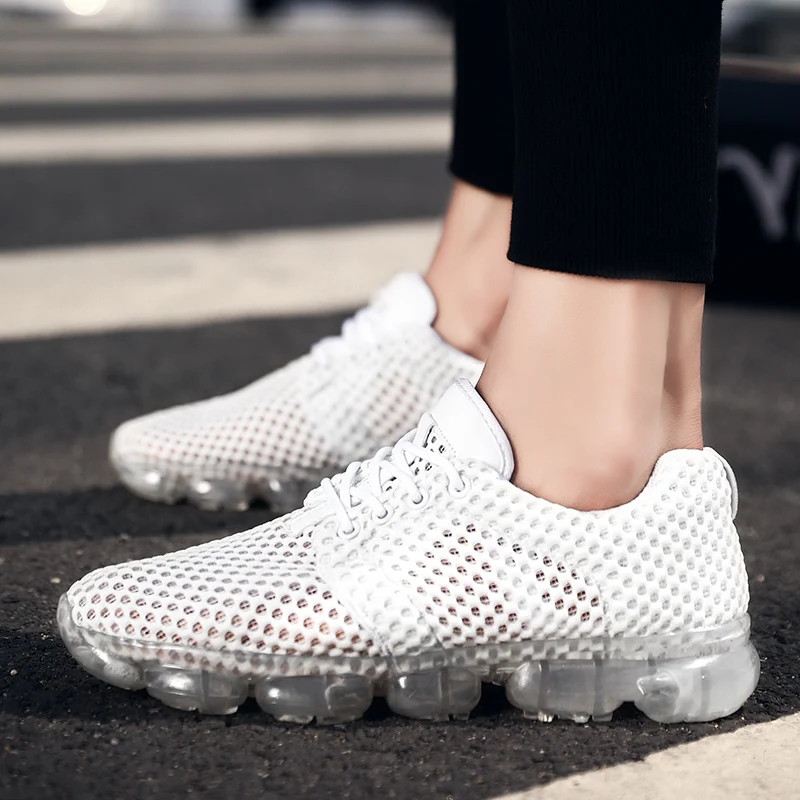 Мужская Летняя обувь для бега дышащие кроссовки сетчатая нескользящая резиновая