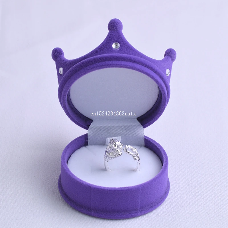 300pcs Crown Ring Box Velvet Display Earrings Gift Case Ear Stud Necklace Wedding Jewelry Storage Boxes Container | Дом и сад