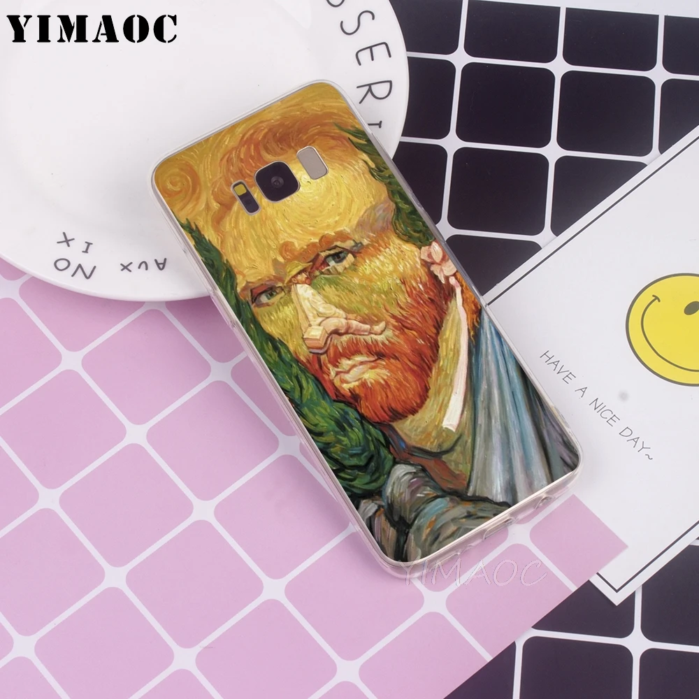 YIMAOC van Gogh Soft TPU Case for Galaxy j3 j5 j6 j7 A5 2016 2017 A6 A9 2018 Note 8 9 S7 edge S8 S9 S10 Plus S10e Cover |