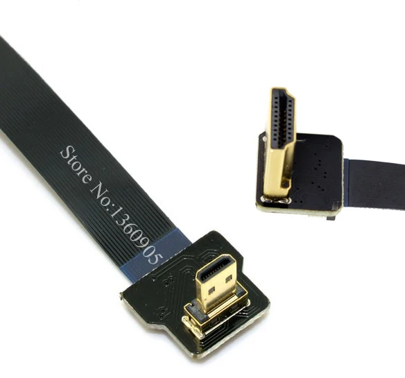 5 см/10 см/15 см/20 см/30 см сверхмягкий плоский кабель HDMI FPV с углом микро вверх и